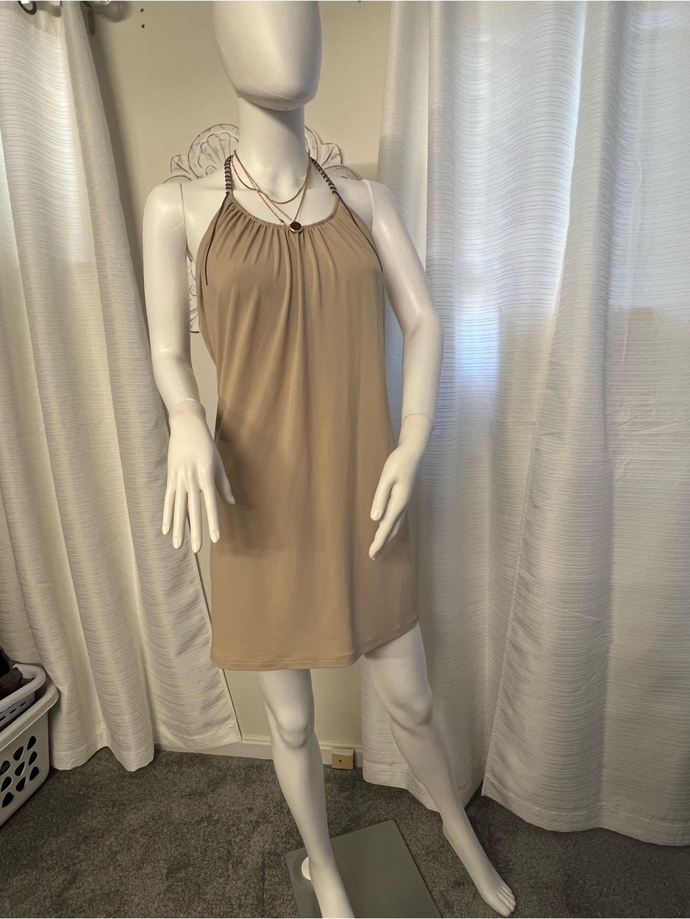 Boston Proper Tan Dress